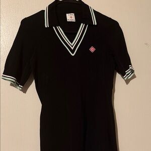 Casablanca Black Polo Dress